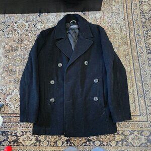Black classic pea coat